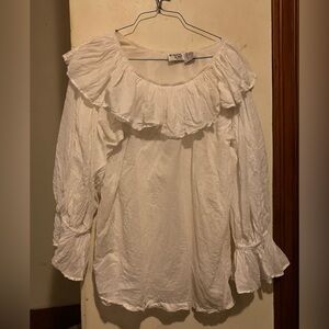 White Ruffled Women's Top Plus Costume or Cosplay
